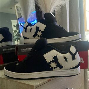 DC Shoes Black and White Sneakers